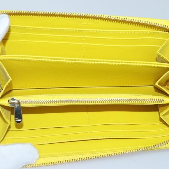 Dior Cannage Lady Yellow Leather Wallet (Pre-Owned) - Picture 5 of 16